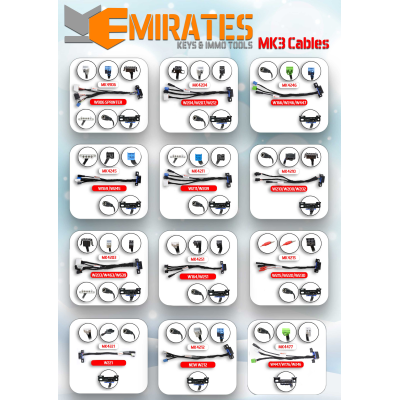 Novo conjunto de cabos de teste Mercedes EIS ESL para leitura de senha funciona com Abrites, ferramenta VVDI MB, CGDI MB e Autel | Cabos Emirates Keys