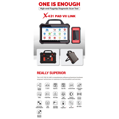 New Launch X-431 PAD VII LINK High-end Flagship Diagnostic Tool Comes With The ADAS Calibration Function, 39 Service Functions, TPMS Service And Multiple Extended Modules Functions | Emirates Keys