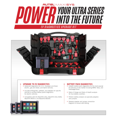 Autel EV Diagnostics Upgrade Kit  Includes EVDiag Box, Testing Software, And Adapters For Specific Vehicles To Enable Testing Of Electric Vehicle Battery Packs .
