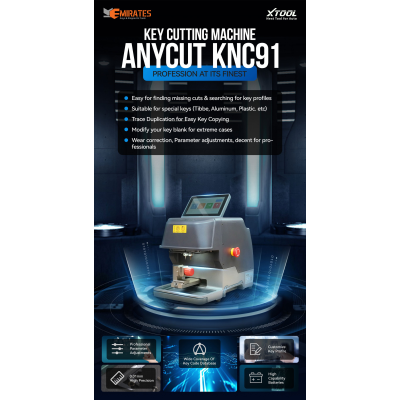 La nouvelle machine de découpe de clés intelligente automatique XTOOL KNC91 peut fonctionner avec le dispositif XTOOL X100 Pad Elite | Clés Emirates