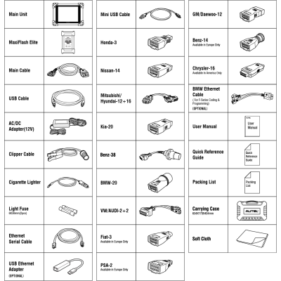 Autel MS908S Pro Accessaries: