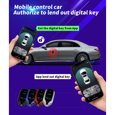 Yeni Satış Sonrası LCD Evrensel Tüm Anahtarsız Araçlar İçin Modifiye Akıllı Uzaktan Anahtar PKE Sistemi Maserati Tarzı Gümüş Renk | Emirates Anahtarları