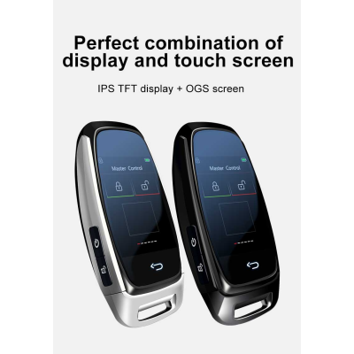 Novo kit de chave de carro remoto inteligente universal LCD de reposição para todos os modelos de carro chaves com cor prata Keyless Go Chaves dos Emirados