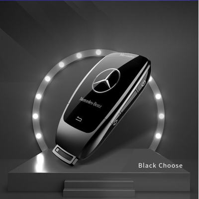Nuevo Kit de llave inteligente modificada Universal LCD del mercado de accesorios para todos los coches de entrada sin llave Mercedes Benz estilo clásico Color plata | Cayos de los Emiratos