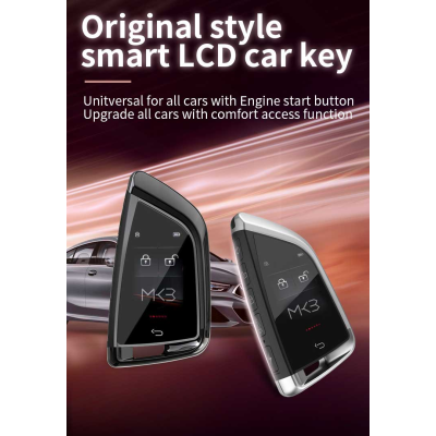 New Aftermarket LCD Universal Modified Smart Remote Key Kit For All Keyless Car FEM Style Silver Color | Emirates Keys