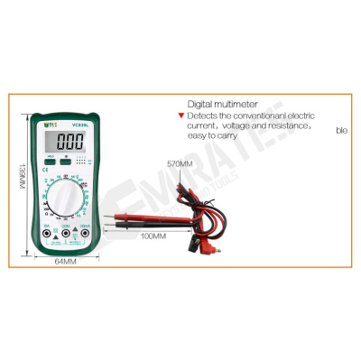 Digital multimeter Detects the conventionanl electric current, voltage and resistance, easy to carry