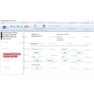 Hexprog Chip Tuning function by OBD