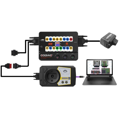 Nova GODIAG GT100 + Ferramentas Automáticas de Nova Geração OBD II Break Out Box Conector ECU com Display Eletrônico de Corrente | Chaves dos Emirados