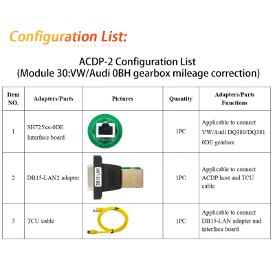 Yanhua Mini ACDP 2 Second Generation Module 30 Volkswagen / Audi 0BH Continental Gearbox Correction عدد الكيلومترات | الإمارات للمفاتيح