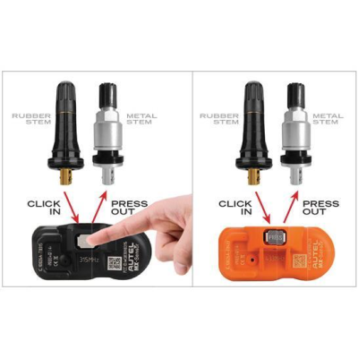 Hastes de válvula Press-IN de borracha Autel 4 para 1 sensor compatíveis com sensores Autel 1 e sensores MX Autel 315 MHz e 433 MHz | Chaves dos Emirados