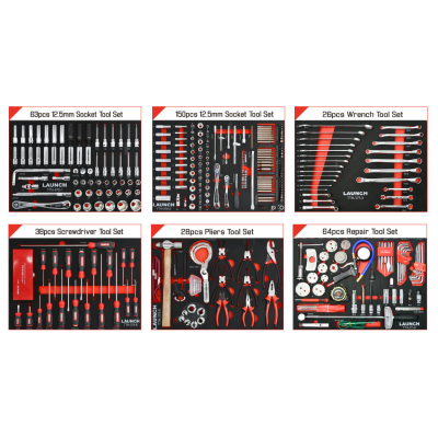 Launch TTH-375 Mechanic Tools Cart Kit ( Tool Set Reference )