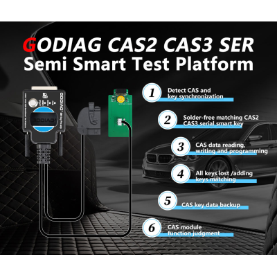 New GODIAG CAS2 CAS3 SER Semi Smart Test Platform Detect CAS & Key Synchronization Solder-free Matching CAS Data Read, Write and Program | Emirates Keys