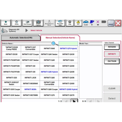 vxdiag lista de vehículos nissan 6