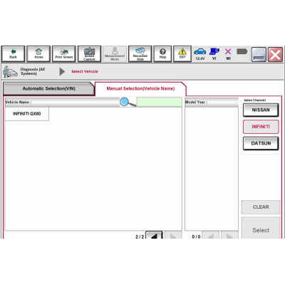 vxdiag nissan vehicle list 7