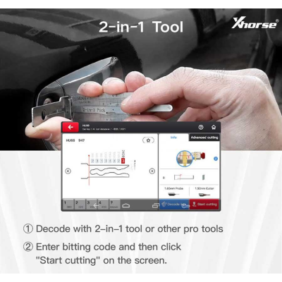 New Xhorse Condor XC-MINI Plus II Key Cutting Machine Support Car/Motorbike/House Keys with M3 and M5 Clamps | Emirates Keys