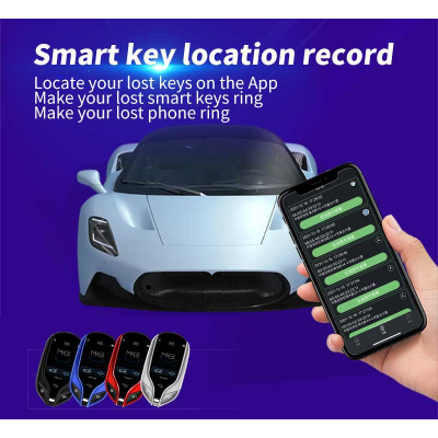 New Aftermarket LCD Universal Modified Smart Remote Key PKE System For All Keyless Car Maserati Style Silver Color | Emirates Keys