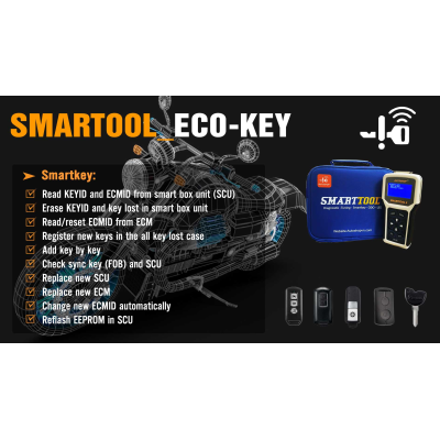 NOVO SmartTool2 ECO Motorbike Key & ODO Programming Devices For Smart key/ Keyless Honda, Yamaha and Suzuki | Chaves dos Emirados