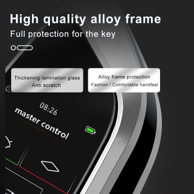 Yeni Satış Sonrası LCD Evrensel Akıllı Anahtar Kiti, Anahtarsız Giriş ve IOS Araba Bıçağı Tarzı Konum Takip Sistemi Gümüş Renk | Emirates Anahtarları
