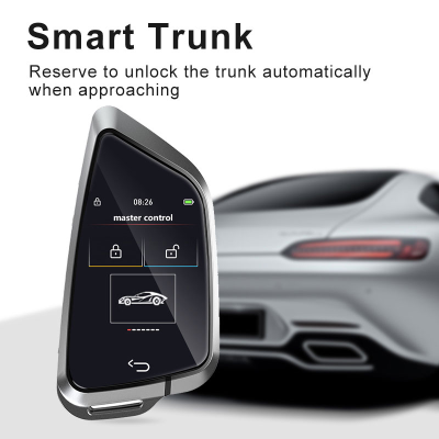 New Aftermarket LCD Universal Smart Key Kit With Keyless Entry And IOS Car Knife Style Location Tracking System Silver Color | Emirates Keys