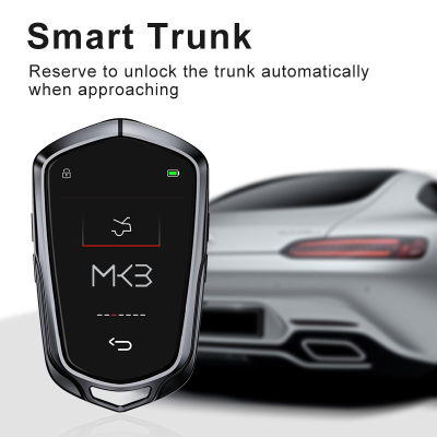 New Aftermarket LCD Universal Smart Key Kit With Keyless Entry And IOS Car Cadillac Style Location Tracking System Silver Color | Emirates Keys