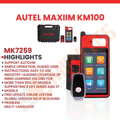 Nuevo programador de claves IMMO Autel MaxiIM KM100, kit generador de claves universal, actualización gratuita en línea de por vida | Cayos de los Emiratos