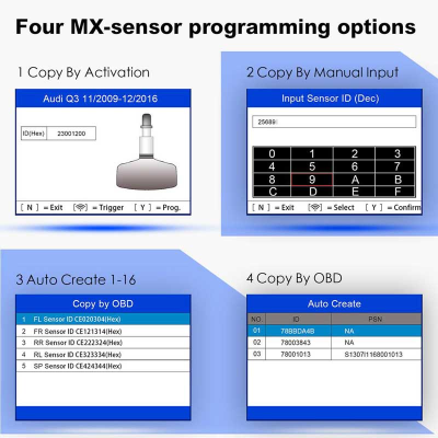 Novo dispositivo Autel MaxiTPMS TS508 Ferramenta de diagnóstico e serviço TPMS Ferramenta TPMS que oferece a opção de escolher um dos dois modos de serviço na tela inicial.