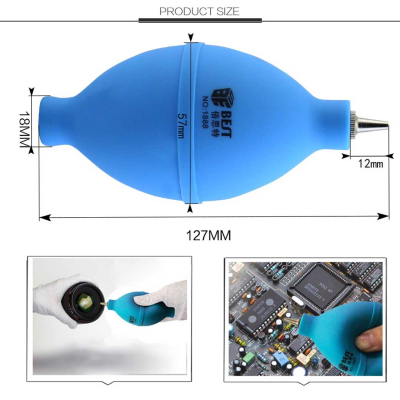 BST-1888 mini nettoyeur universel de souffleur de poussière en caoutchouc pompe de souffleur d'air nettoyeur de poussière couleur bleue | Clés Emirates