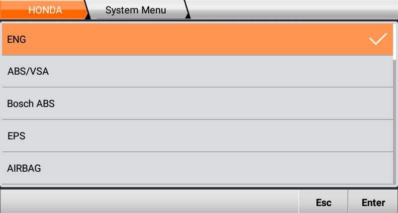 System Menu