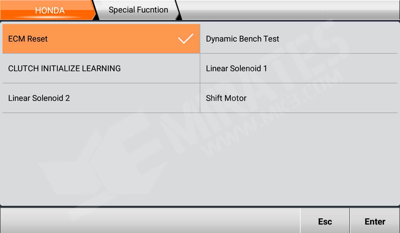 OBDStar MS80 Özel Fonksiyon HONDA
