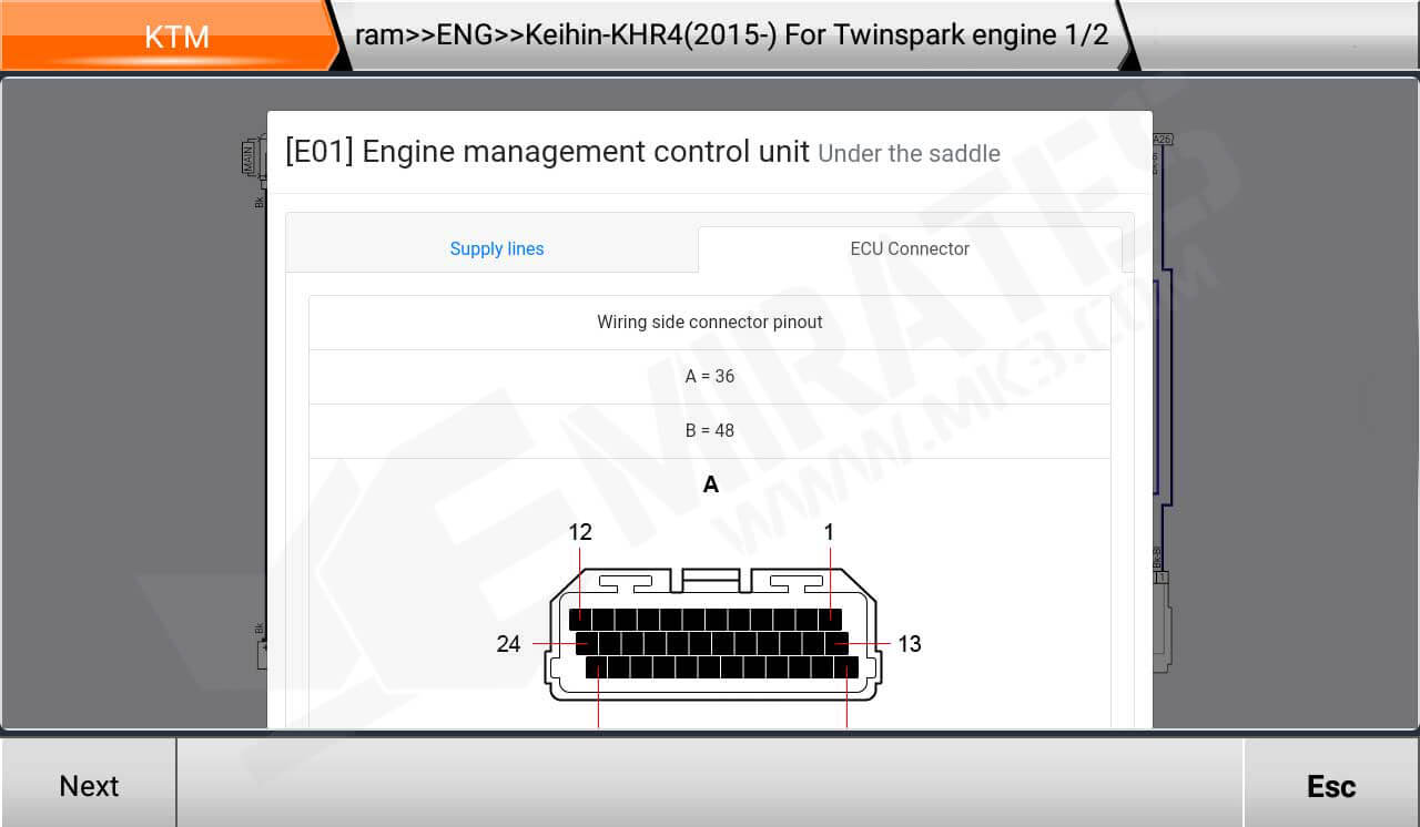 OBDStar MS80 engin managment control unit