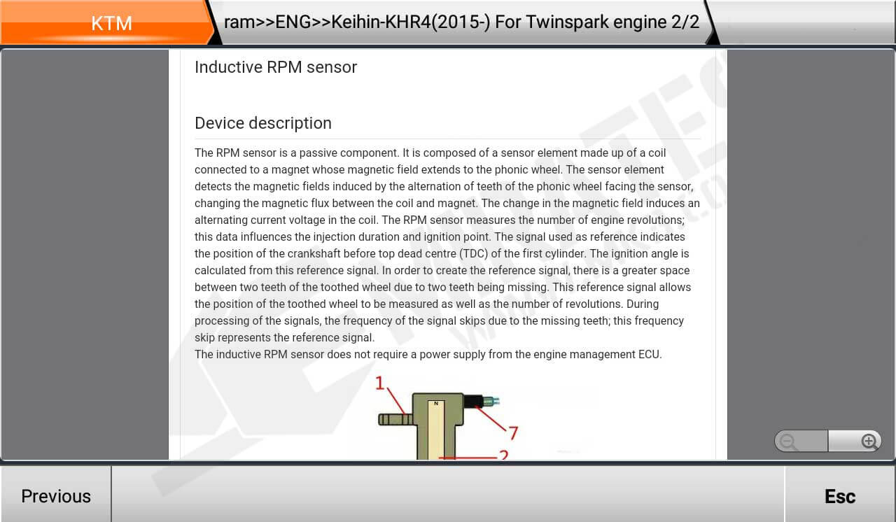 OBDStar MS80 inductive rpm sensor