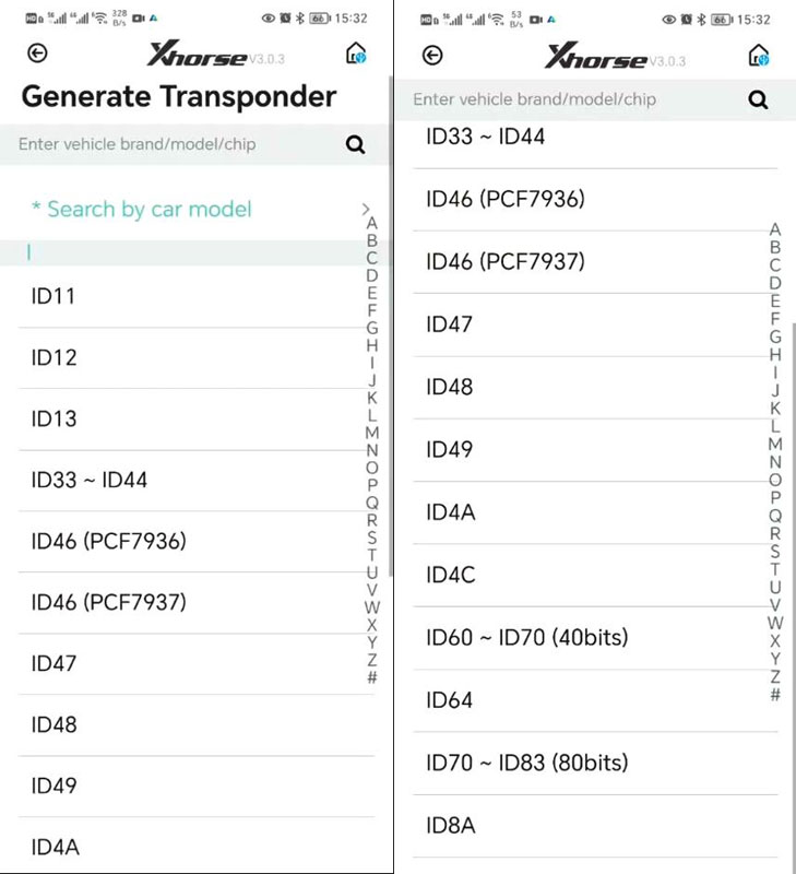 xhorse key tool lite transponder oluştur