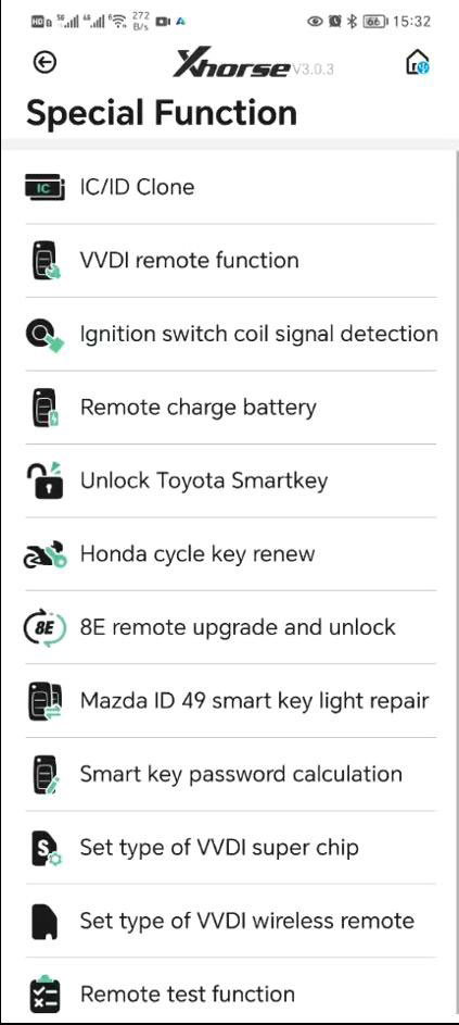 xhorse key tool lite özel fonksiyonlar