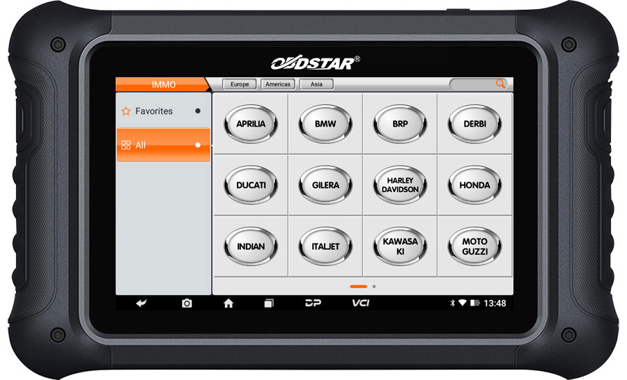 OBDSTAR MK70 Supported brands