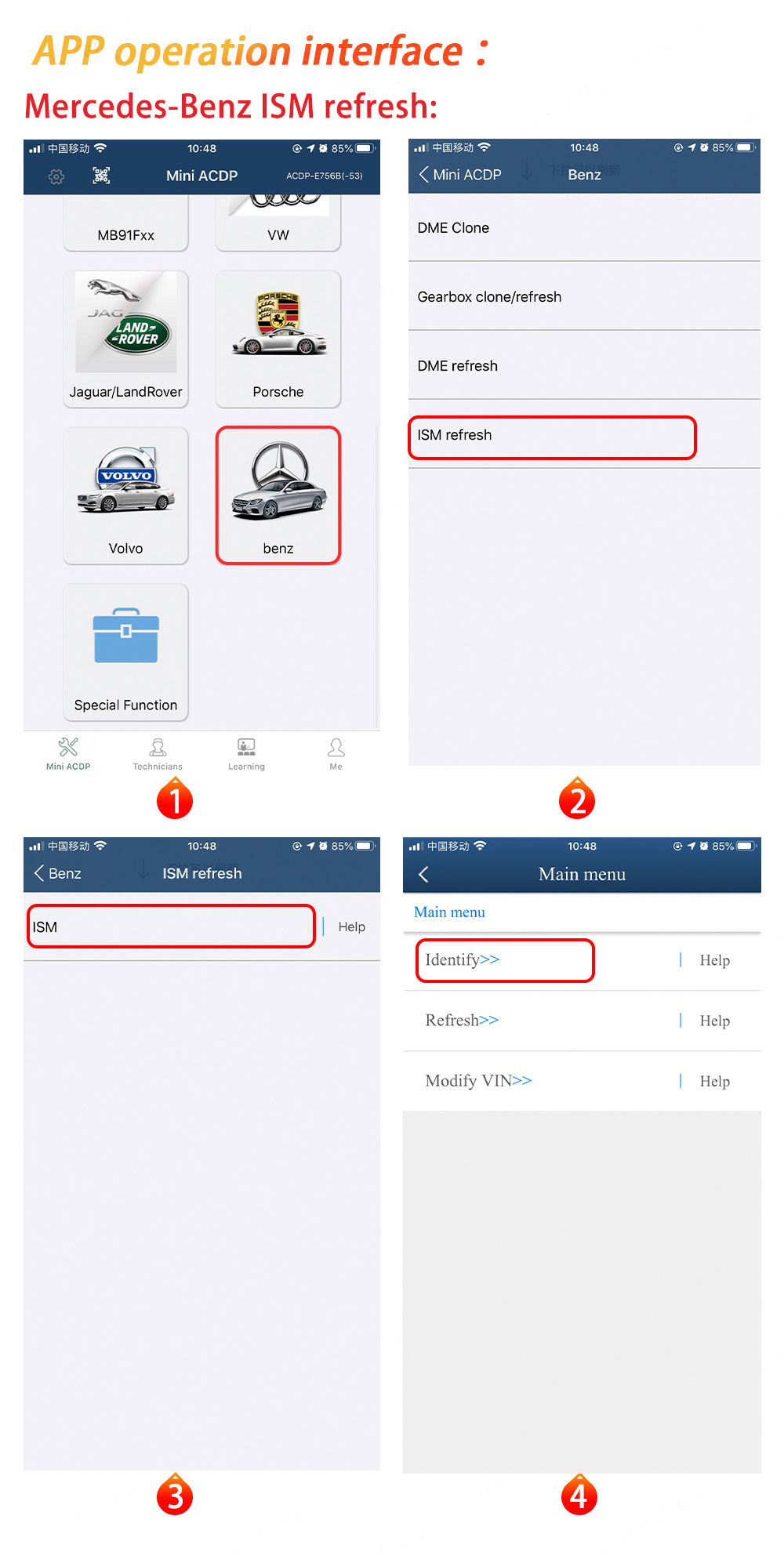 Yanhua Mini ACDP 2 módulo de segunda geração 18 Mercedes-Benz DME/ISM Refresh Support Mercedes-Benz 271/272/273 etc | Chaves dos Emirados