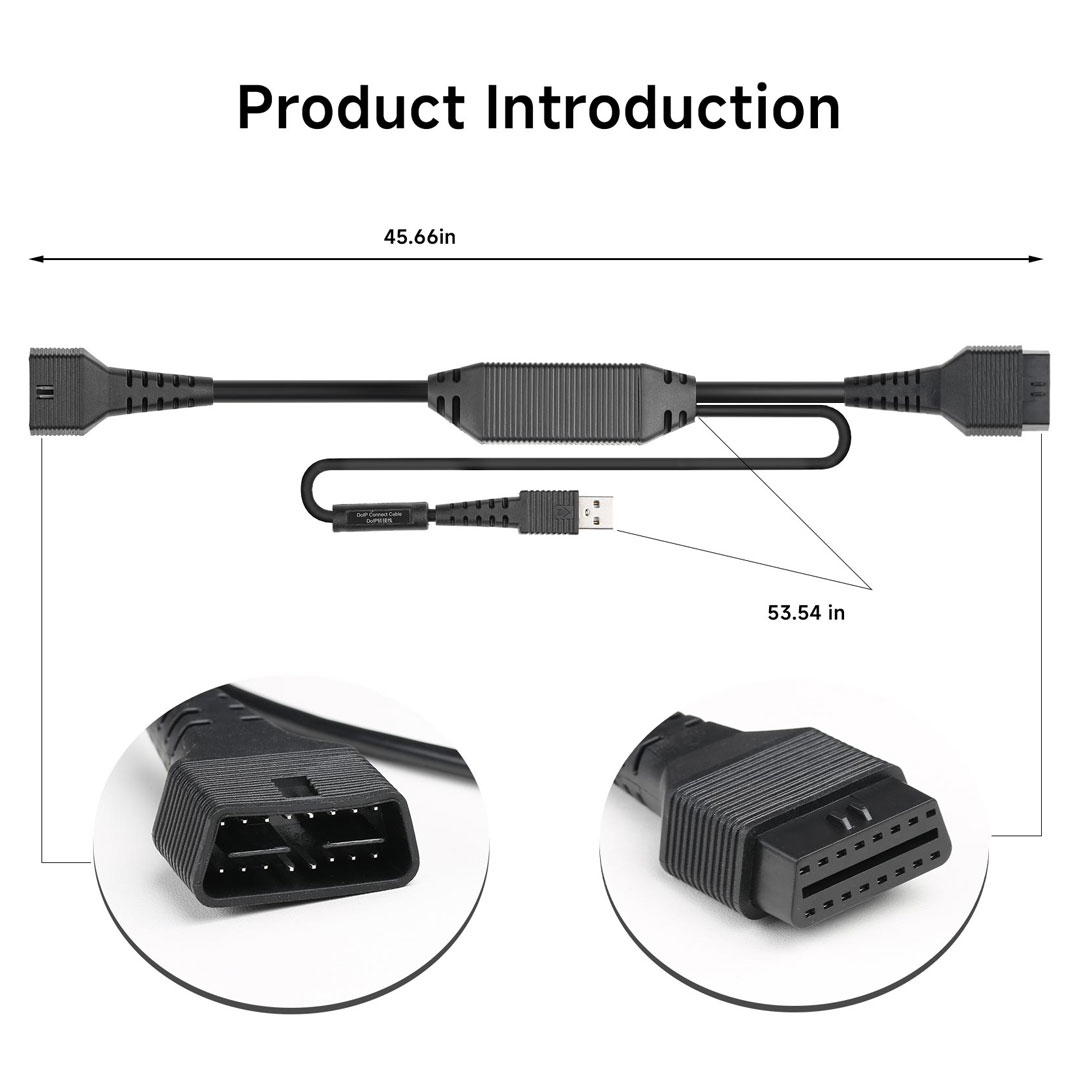 Nuevo Launch X431 DoIP Cable 16Pin para DBScar 7 DBScar VII escáner de diagnóstico CRP919X BT/ CRP919E BT/ Pro3 APEX/ ProS V5.0/ X431 PRO3 ACE Cayos de los Emiratos