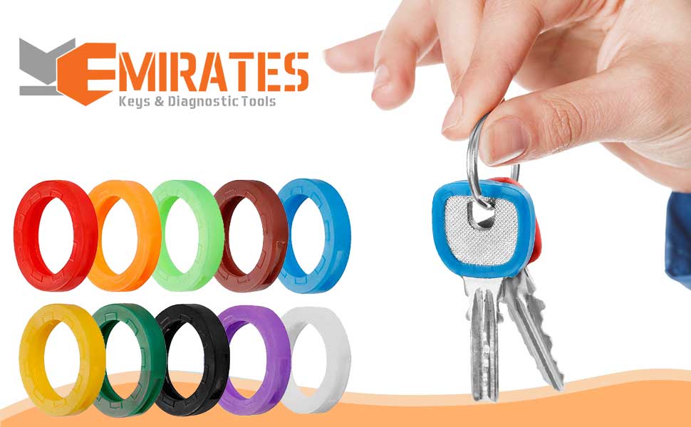 Nuevo llavero de silicona del mercado de accesorios Toppers coloridos 200 piezas Caja Color brillante Tapa de silicona hueca Tapa de llave Llavero Llavero | Claves de los Emiratos