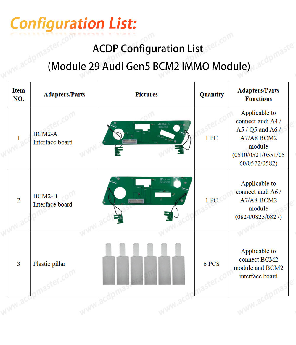 Nouveau Yanhua Mini ACDP pour Audi Gen5 BCM2 IMMO Module 29 prend en charge l'ajout de clé et toutes les clés perdues pour 2013 - 2018 A4 A5 Q5 avec licence A603 | Clés des Émirats
