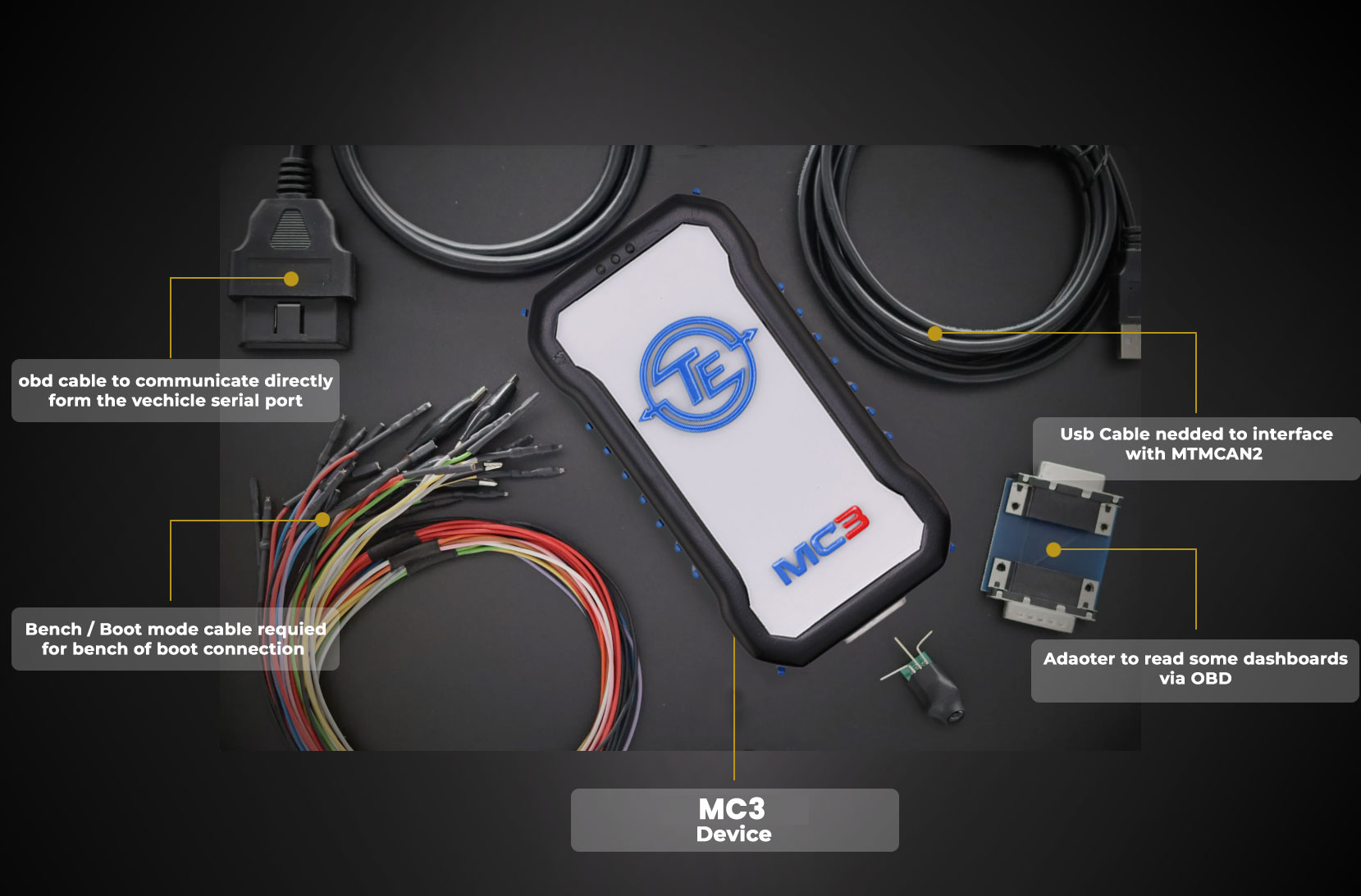 جهاز Turrin Elettronica MC3 الجديد هو أداة متكاملة للأجهزة والبرامج لقراءة وكتابة EEprom وMicro عبر OBD وBOOT وBENCH MODE. يمكنه إجراء تصحيح للمجموع الاختباري قبل كتابة الملف | محتوى الحالة