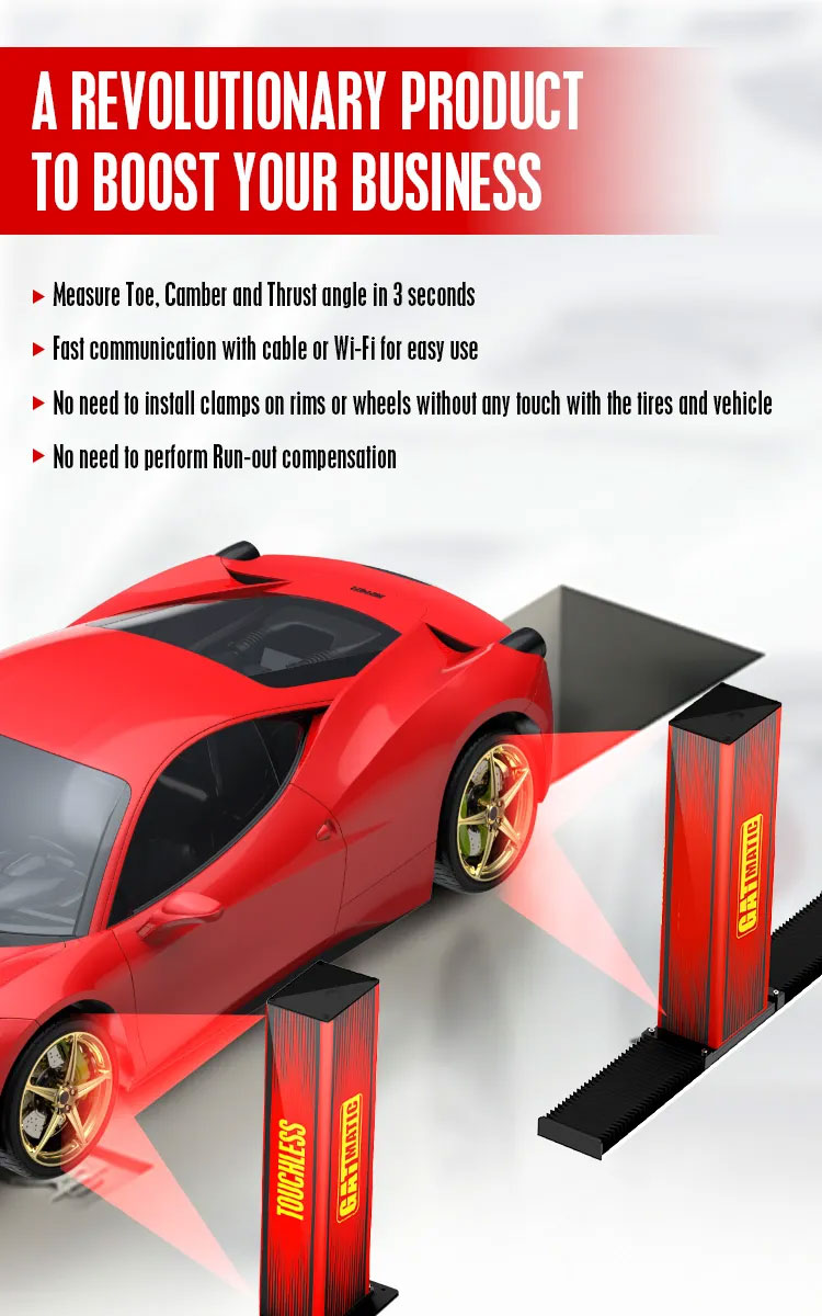 Detalle del alineador de ruedas sin contacto GA800 ProB (2)