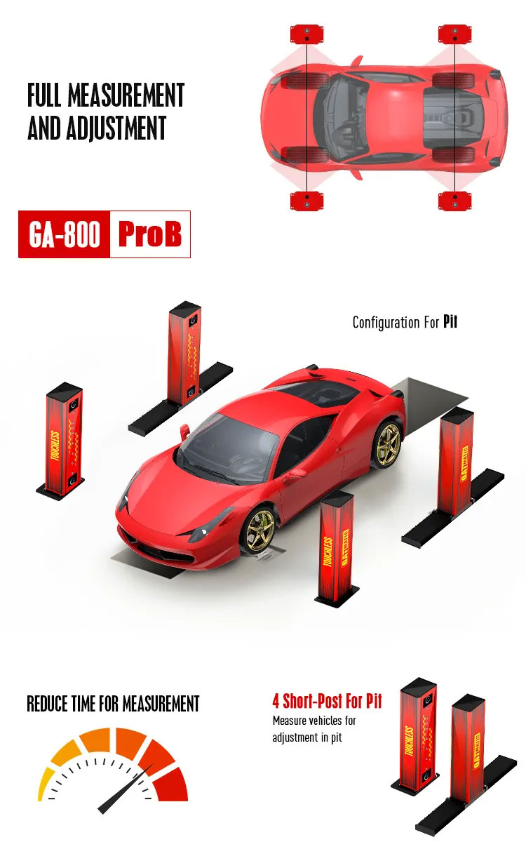 Detalle del alineador de ruedas sin contacto GA800 ProB (4)