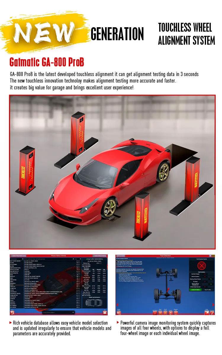 Detalle del alineador de ruedas sin contacto GA800 ProB (5)