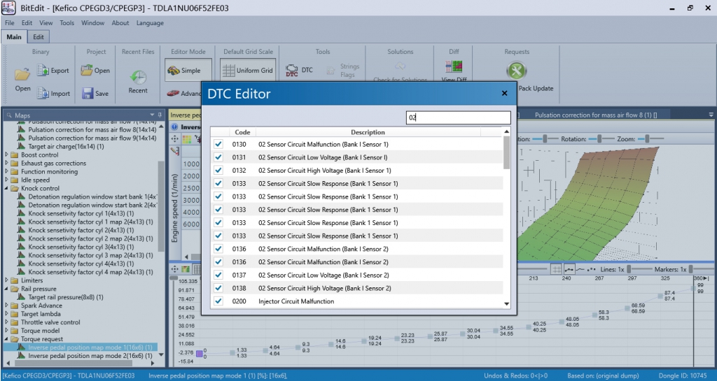 BitEdit Kefico CPEGD3 / CPEGP3 para editar calibraciones Kefico CPEGD3 / CPEGP3 ECUs de gasolina aspiradas normales y turboalimentadas Kia / Hyundai | Emirates Keys