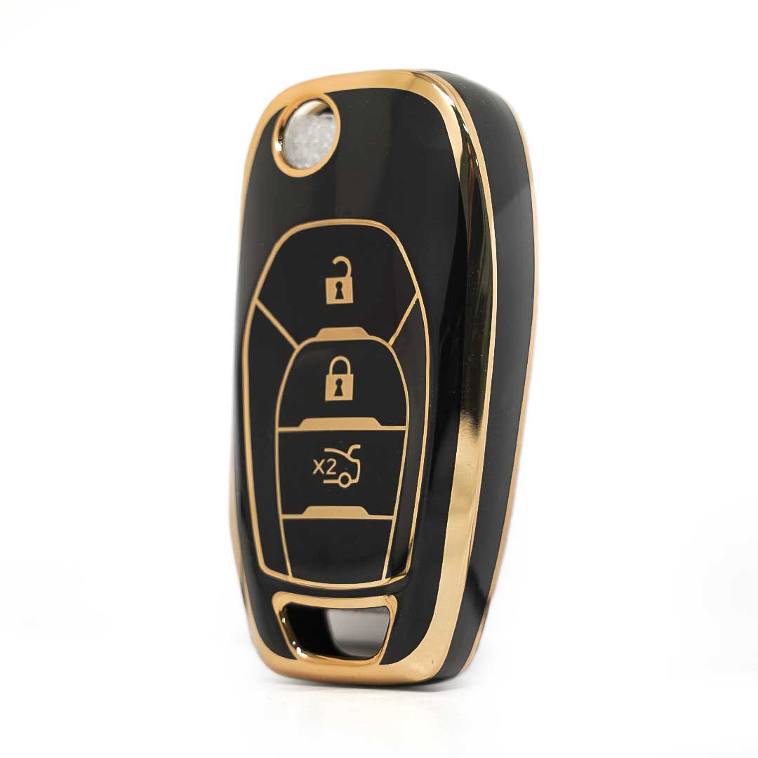 Nano Cover For Chevrolet Flip Remote Key 3 Buttons Black MK3