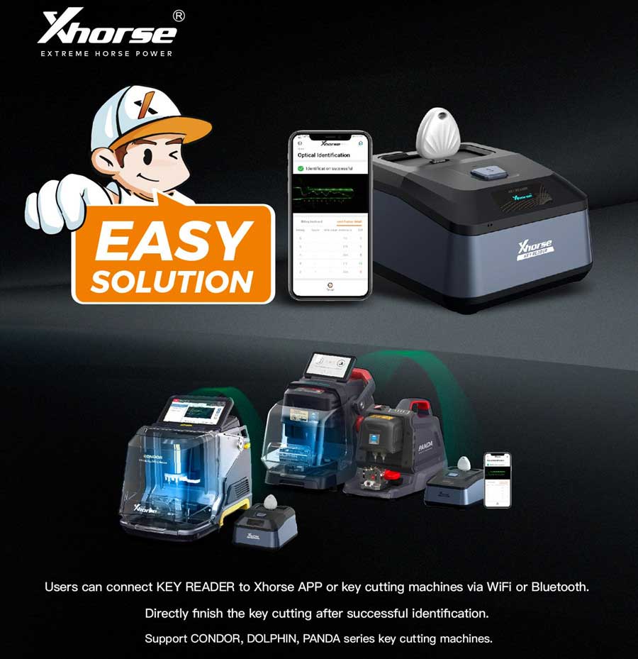 Nova máquina cortadora de chaves Xhorse Condor XC-MINI Plus II suporta chaves de carro/moto/casa com braçadeiras M3 e M5 | Chaves dos Emirados