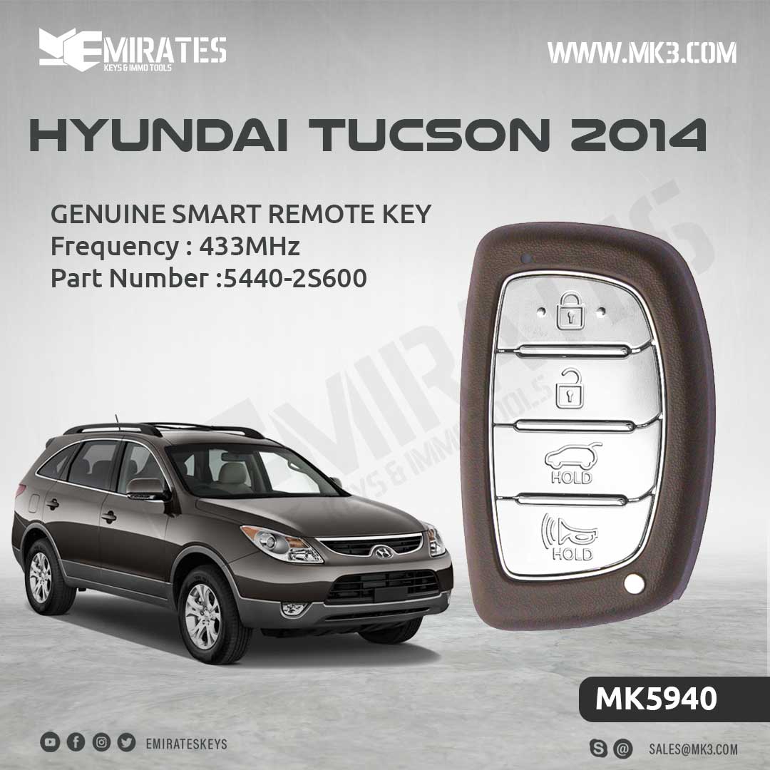 Hyundai Tucson 2014+ Smart Key Remote 433MHz 954402S600 MK3