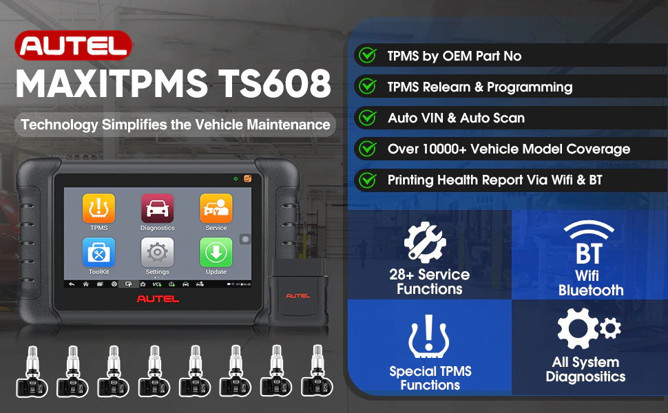 Autel MaxiTPMS TS508 Tire Pressure Sensor Scanner TPMS Programmable Decoder  Tool for sale online