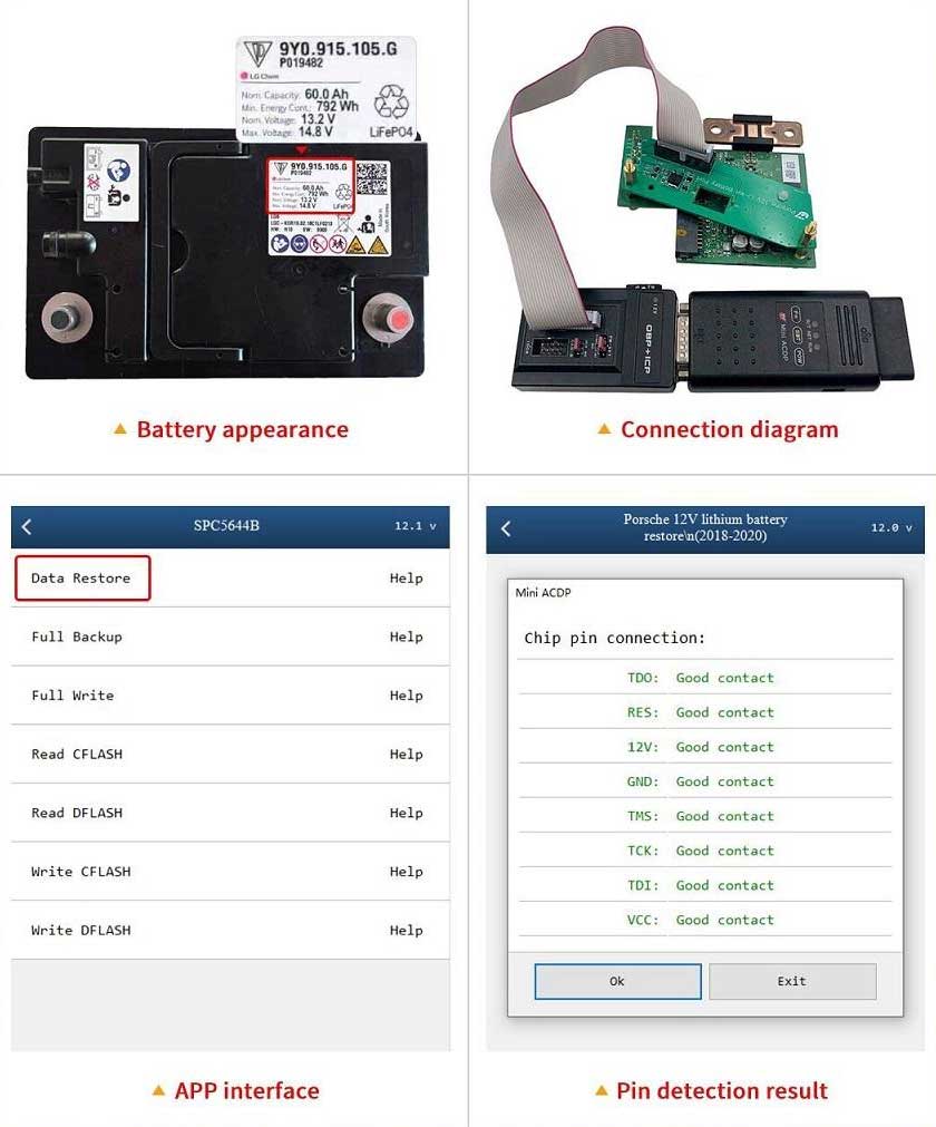 Новый Yanhua ACDP Set Module 23 Porsche 12V Lithium Battery Restore Работа с Yanhua Mini ACDP Programming Master Basic Module Device | Ключи от Эмирейтс