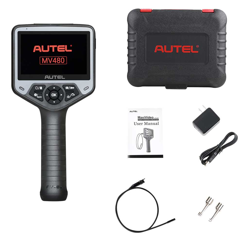 New Autel MaxiVideo MV480 Digital Inspection Videoscope Device is a professional tool it is used to display parts that are difficult to see in vehicles Package List: