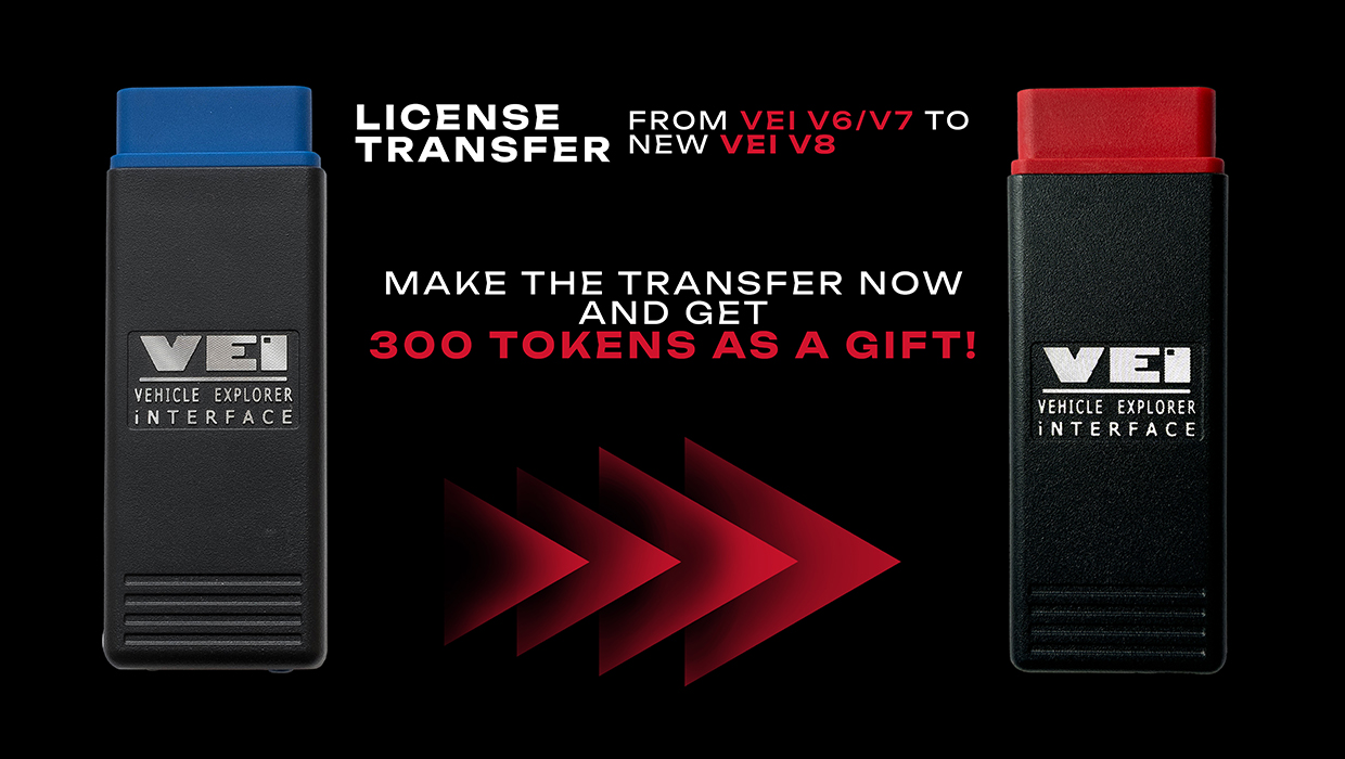 Trasferimento della licenza AutoVEI V8 da Vei V6/V7 al nuovo VEI V8 Dopo il trasferimento della licenza da VEI V6/7 riceverai 300 token in REGALO! | Emirates Keys